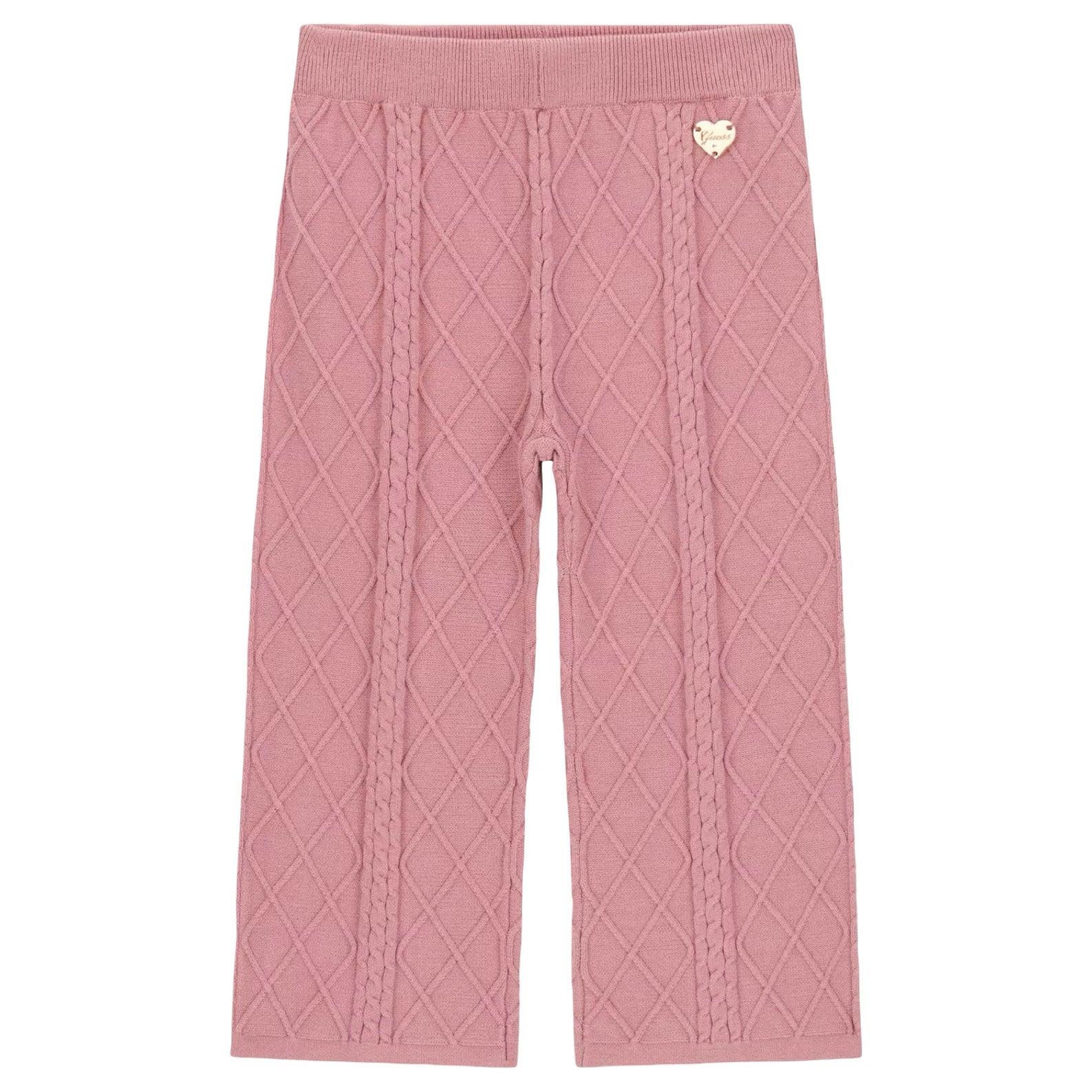 Pantalone Guess rosa in maglia