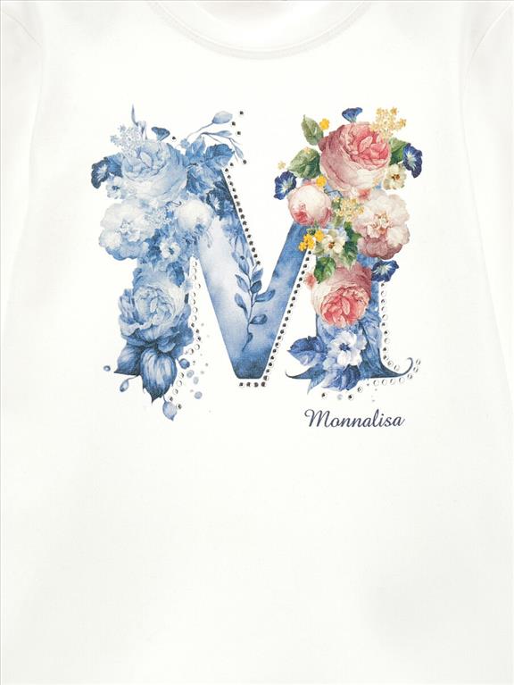 Monnalisa T-Shirt Panna.