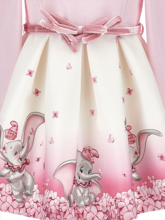 Abito con cintura Dumbo - Rosa Monnalisa.