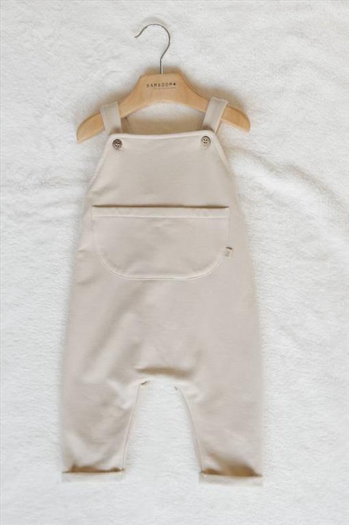 Blue Solid Color Dungarees for Baby
