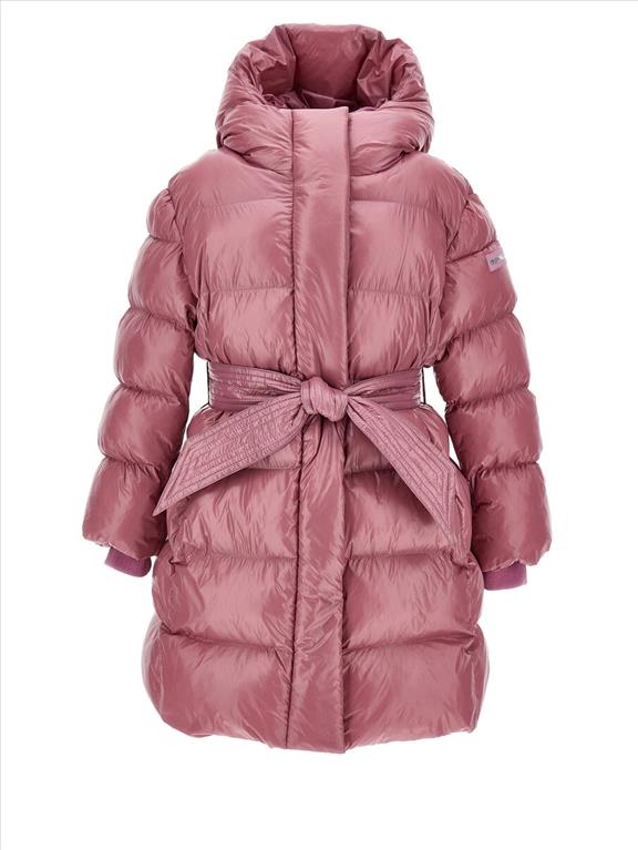 Monnalisa Cappotto imbottito con Cintura a Nastro