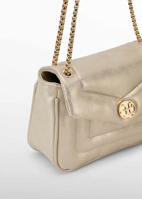 Borsa Abel & Lula Matelassé Dorata Metallizzata con Caten