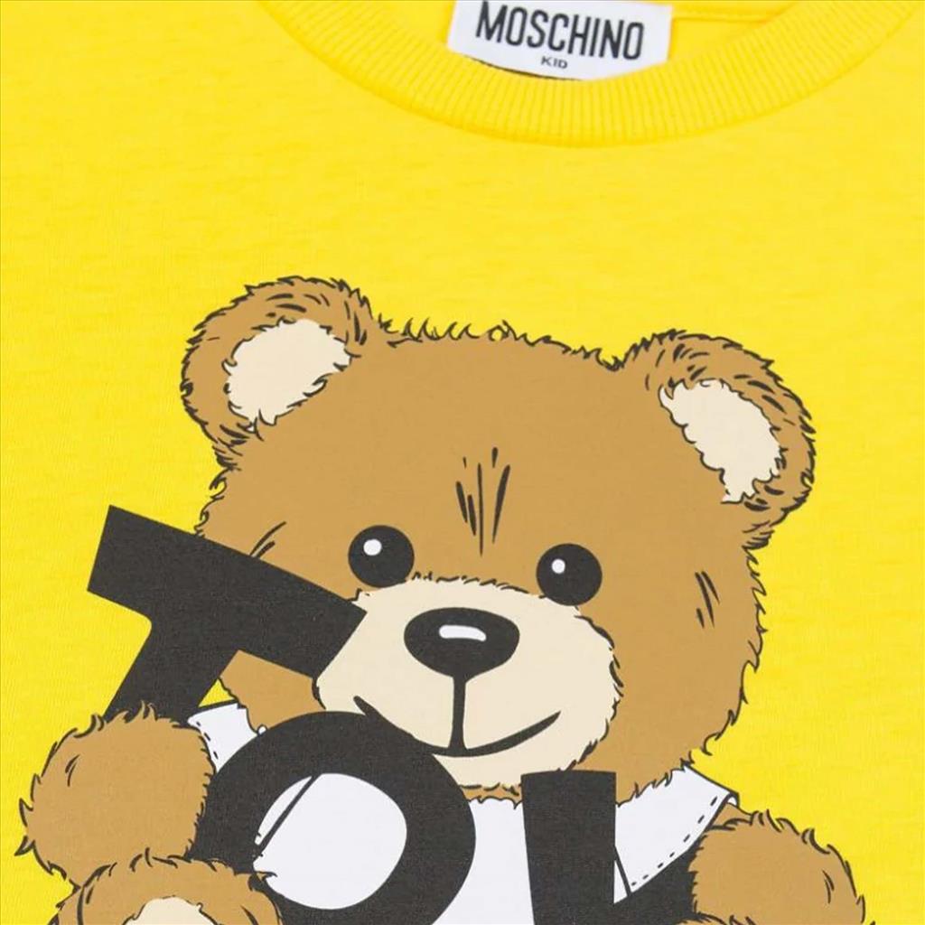 Moschino Bambino T-shirt Stampa Teddy E Logo.
