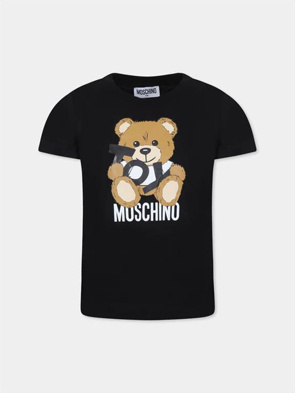 Moschino Bambino T-shirt Stampa Teddy E Logo.