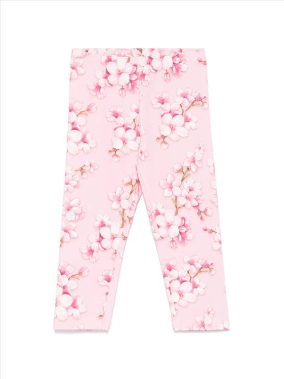 Leggings in jersey di misto cotone stampato