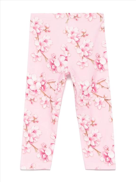 Leggings in jersey di misto cotone stampato