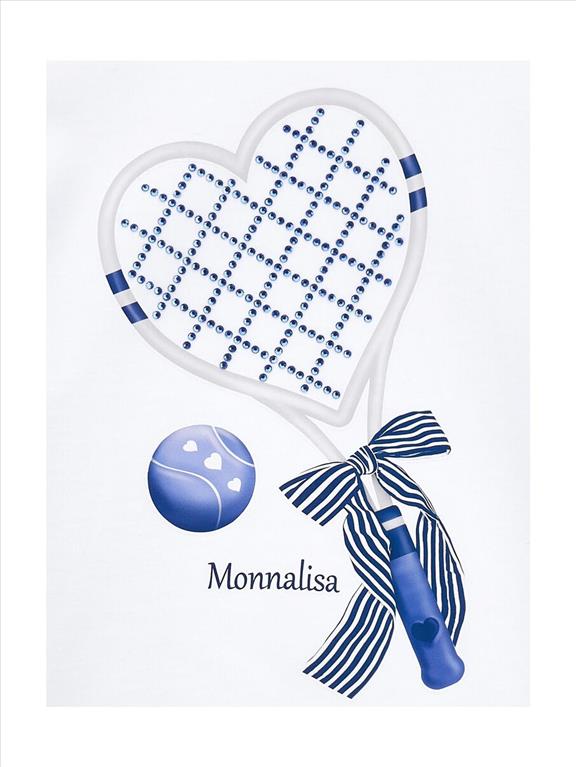 Monnalisa T-shirt racchetta glitter
