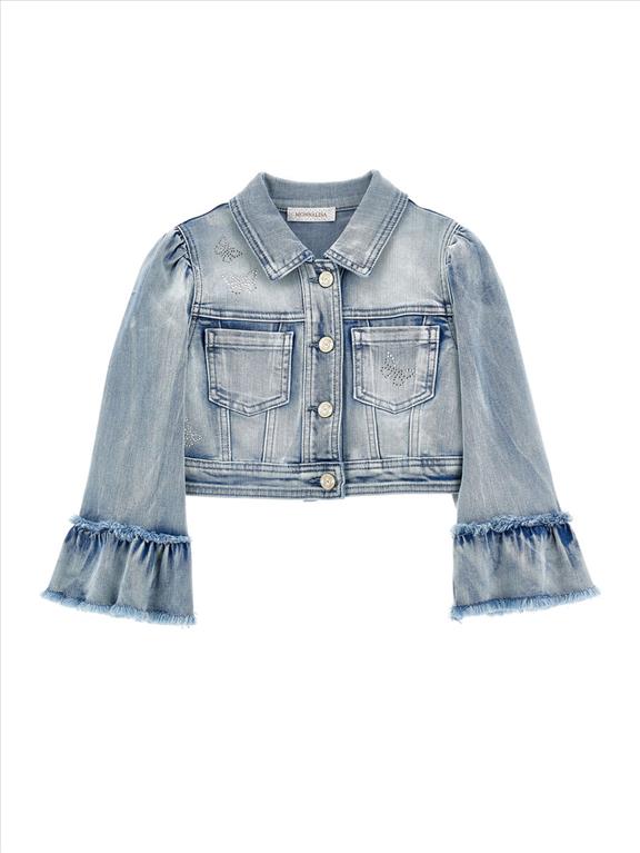 Monnalisa Giacchino Jeans Farfalle