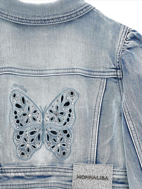 Monnalisa Giacchino Jeans Farfalle