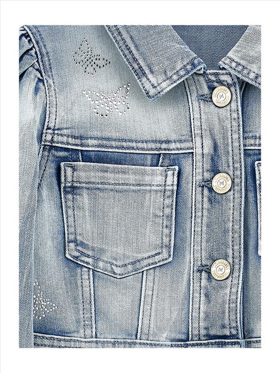 Monnalisa Giacchino Jeans Farfalle