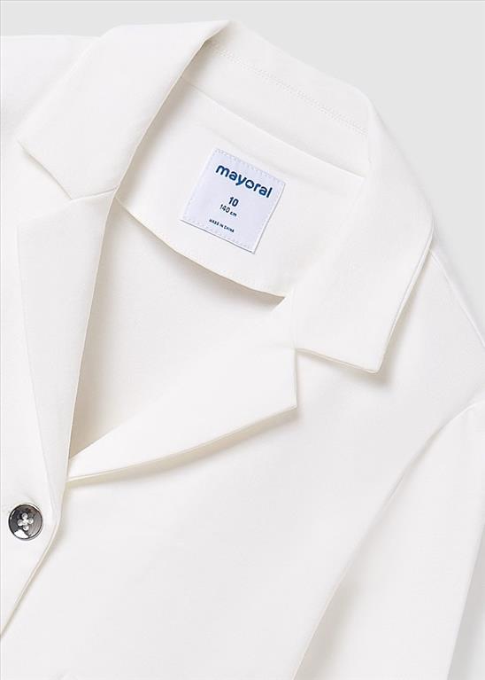 Mayoral Ecru Regular Fit Suit Jacket.