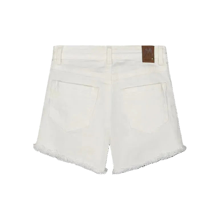 Short in bull denim stretch per bambina