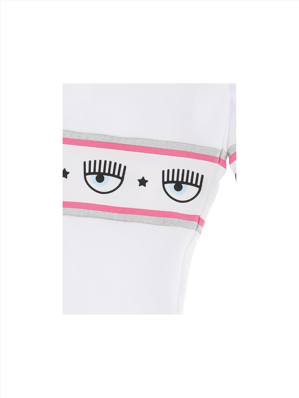 Pantaloni Chiara Ferragni con dettaglio iconico sulle gambe.