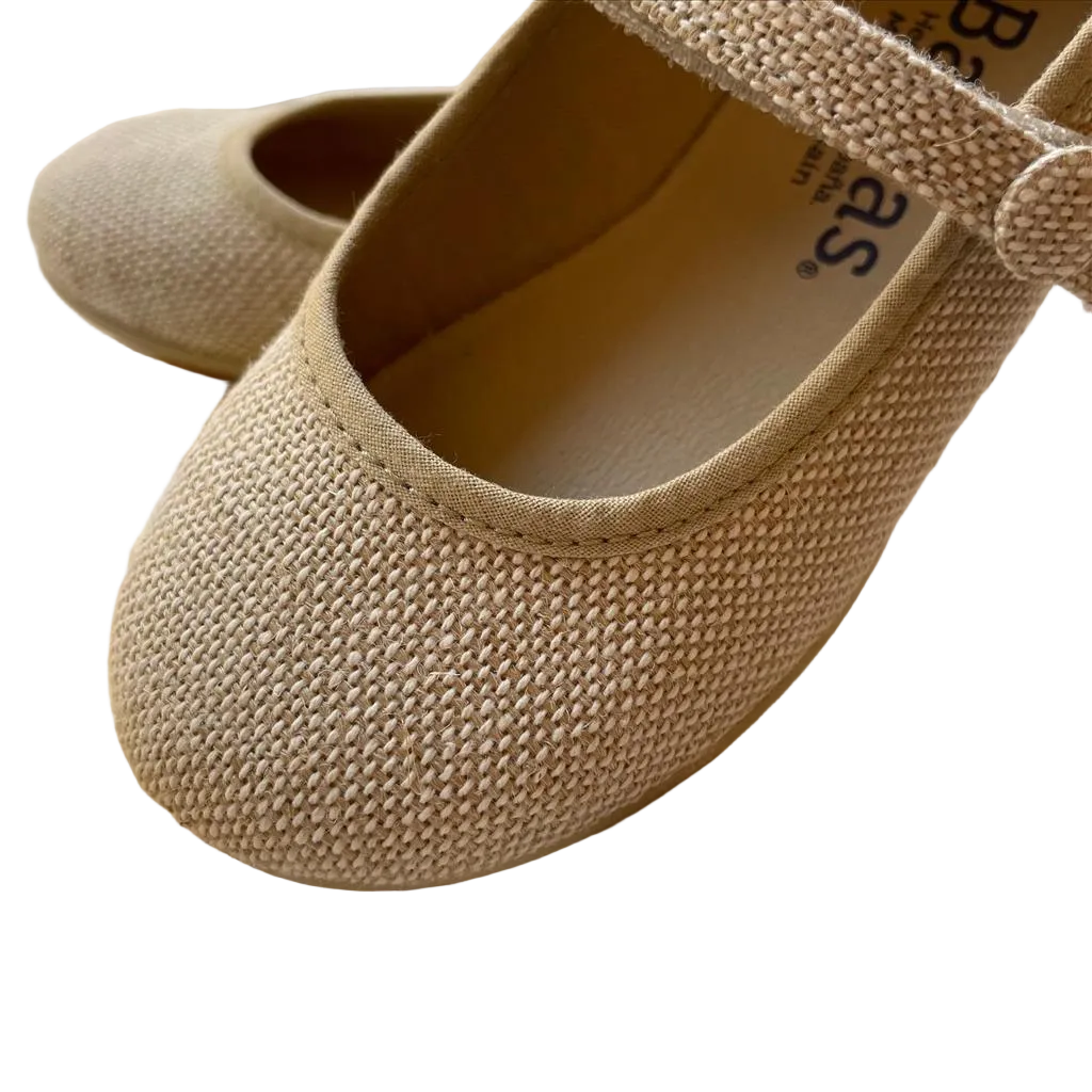 Scarpe ballerine in lino sabbia