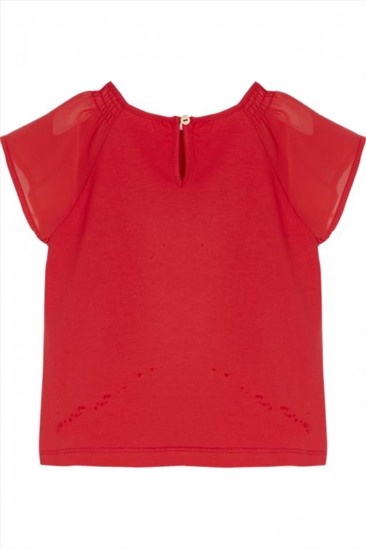 Top Liu-Jo rosso con maniche