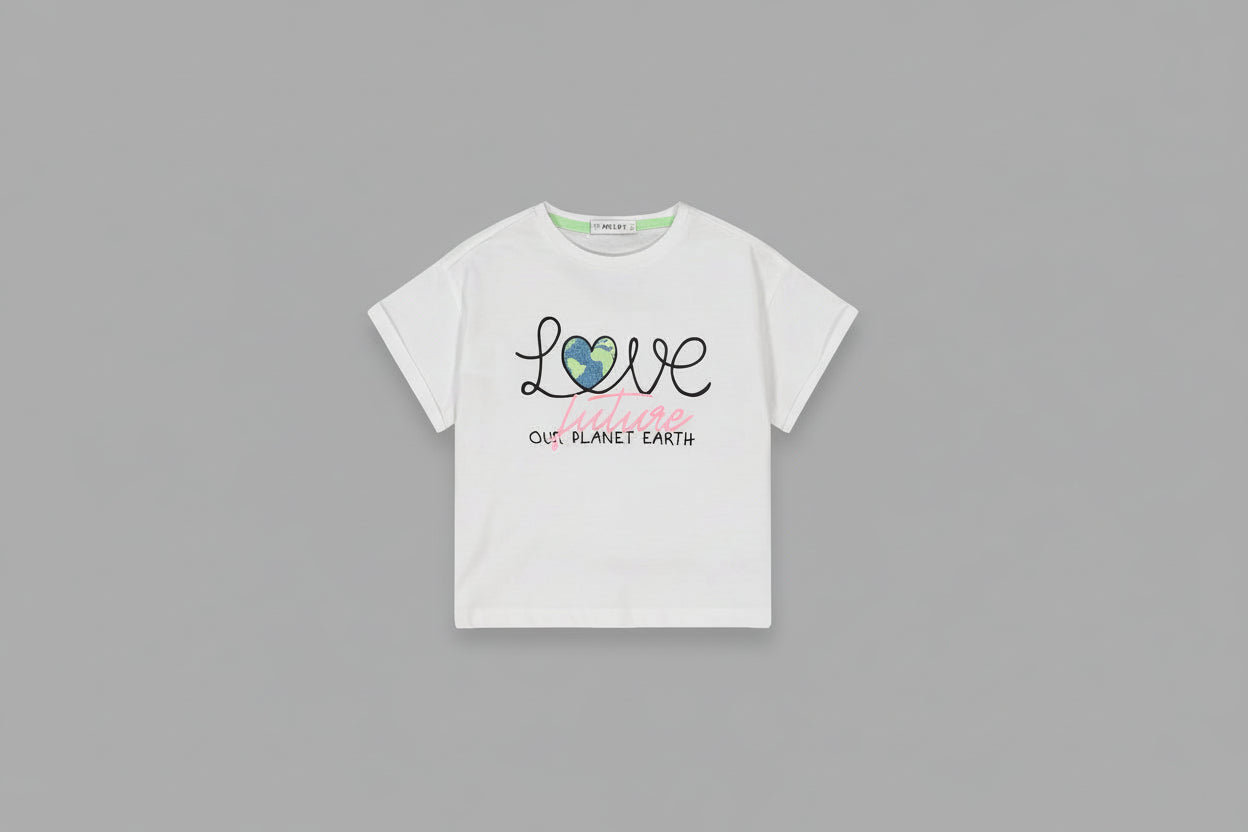 T-shirt girocollo cotone elasticizzato