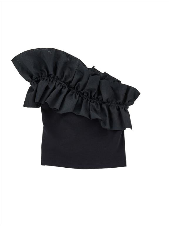 MONNALISA one-shoulder jersey top