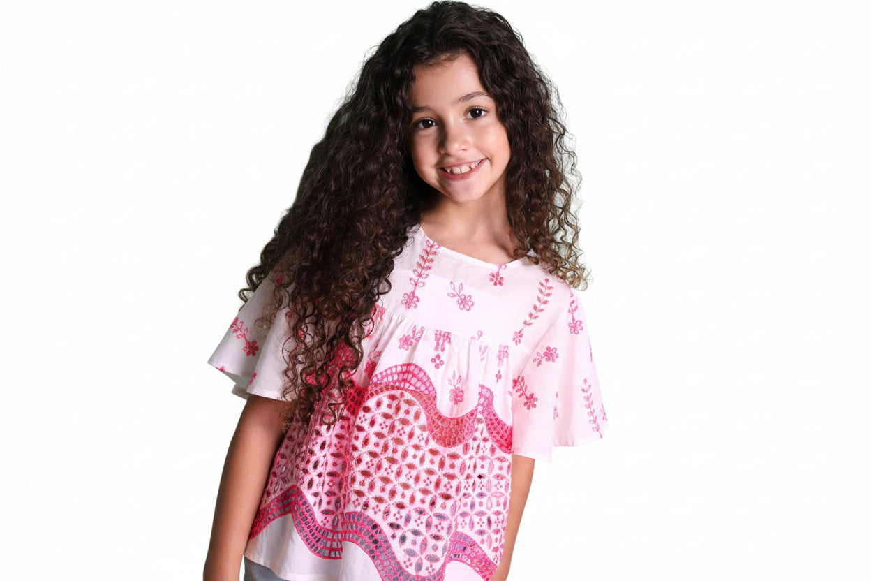 Camicia traforata fuxia Dixie