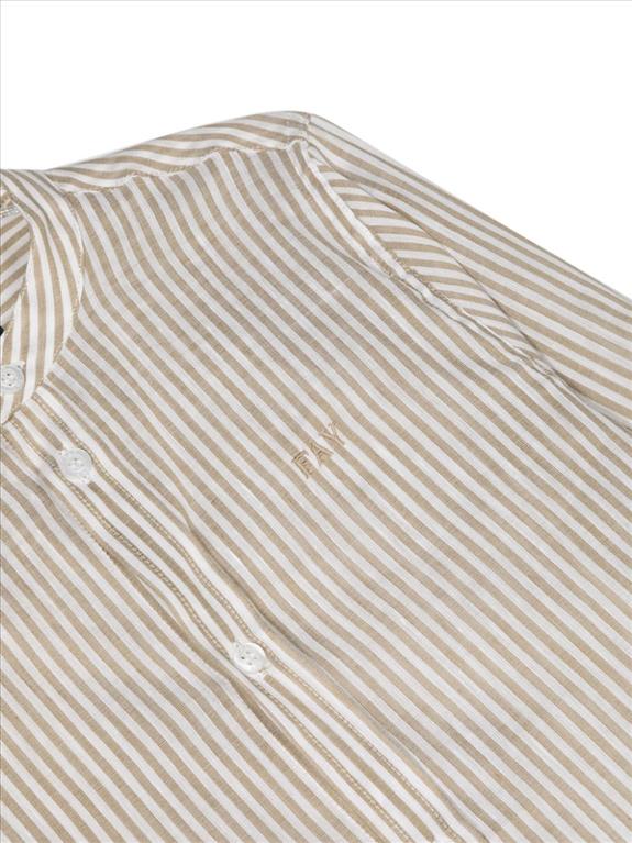 Fay Kids' striped linen blend shirt