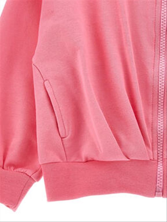 Monnalisa embroidered anemone zip-up sweatshirt.