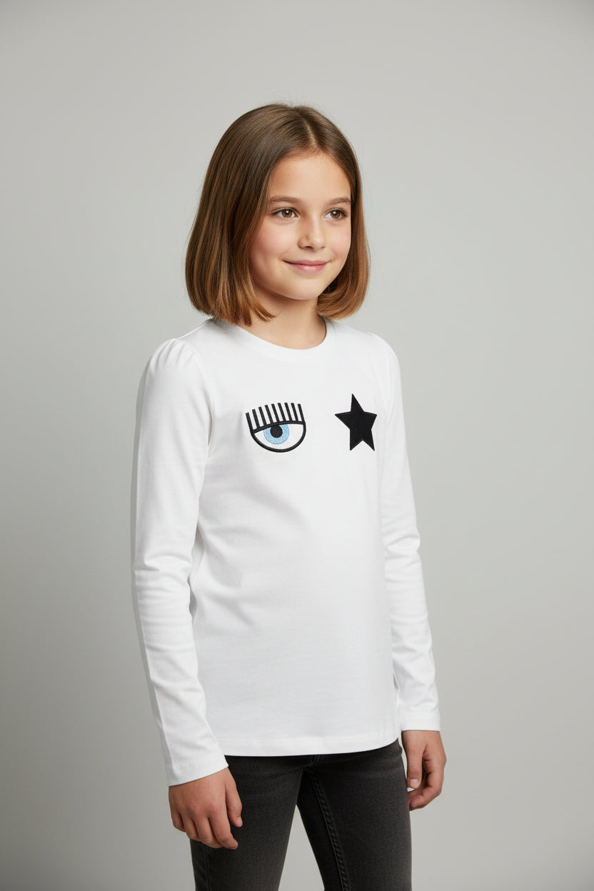T-Shirt cotone manica lunga Chiara Ferragni.