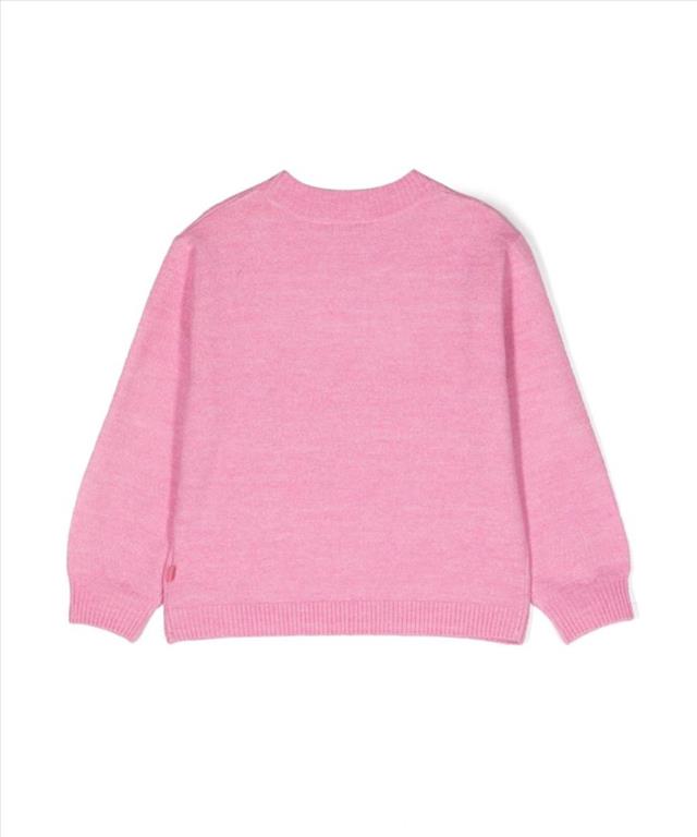 Maglione con pailettes rosa