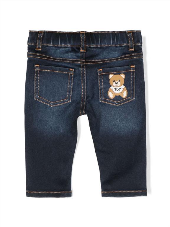 Denim Moschino Baby logo orsetto.