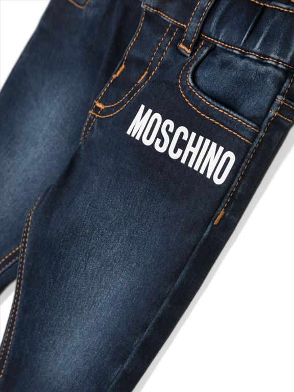 Denim Moschino Baby logo orsetto.