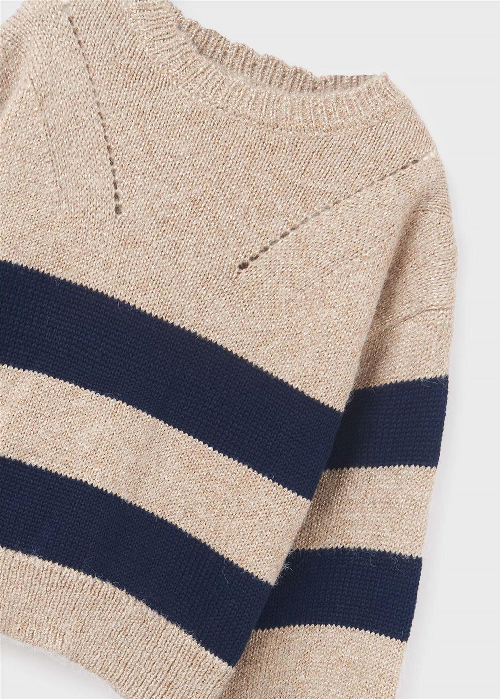 Girls' Striped Tricot Trousers Set