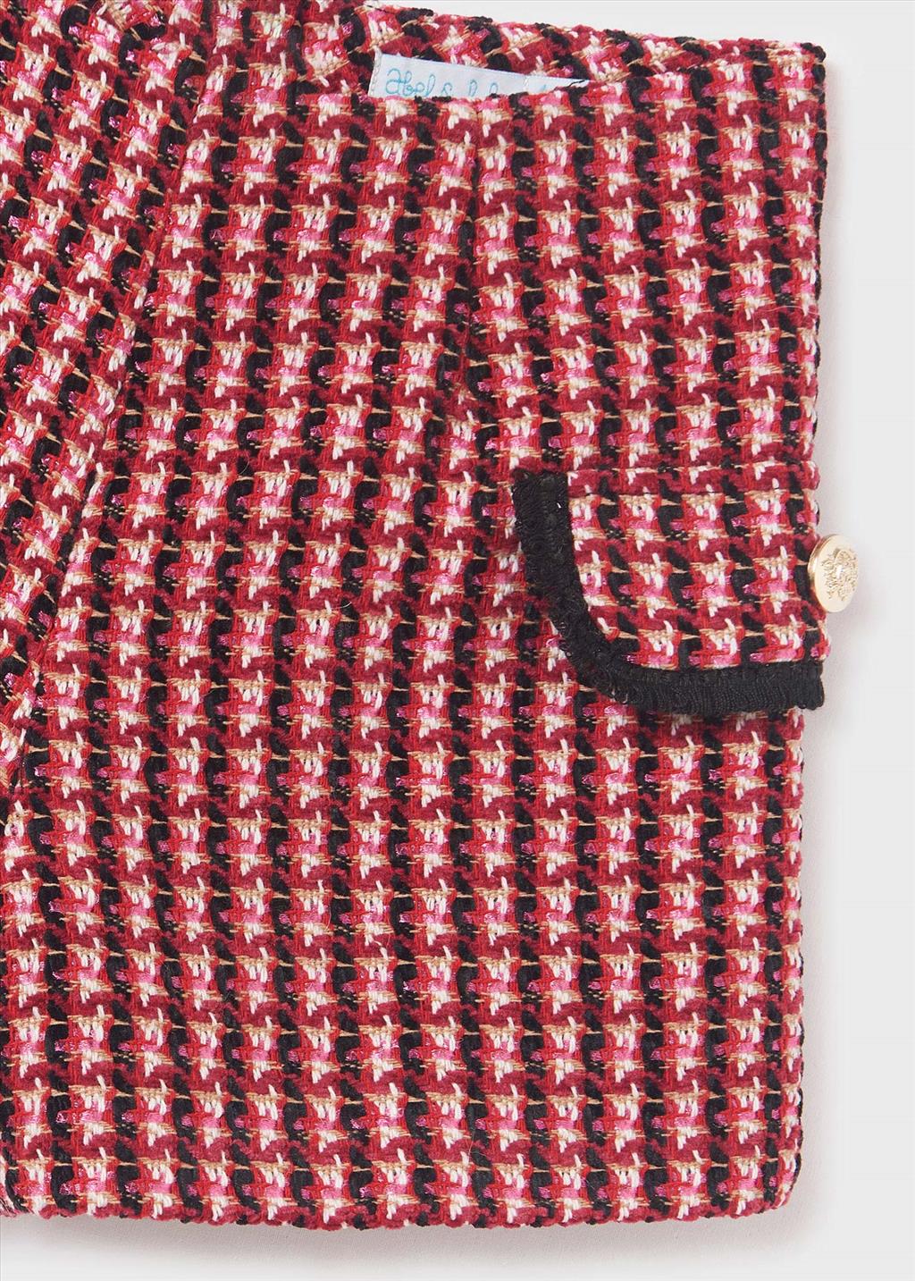 Girl's Checkered Tweed Bermuda Shorts