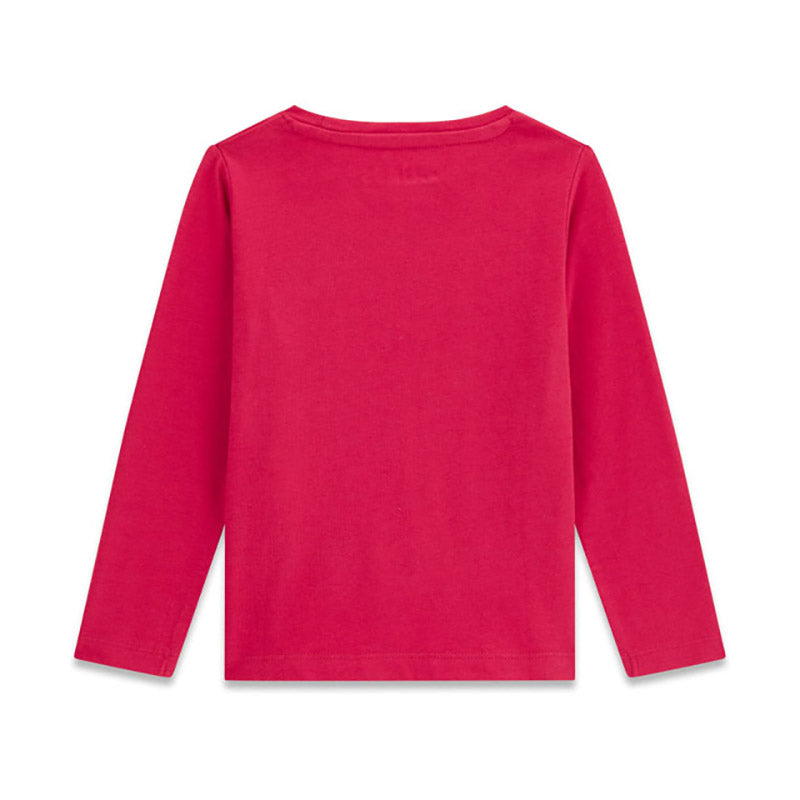 T-shirt a maniche lunghe fucsia Guess per bambina con stampa