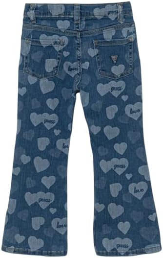 Guess jeans kids vestibilità palazzo con logo cuori all over