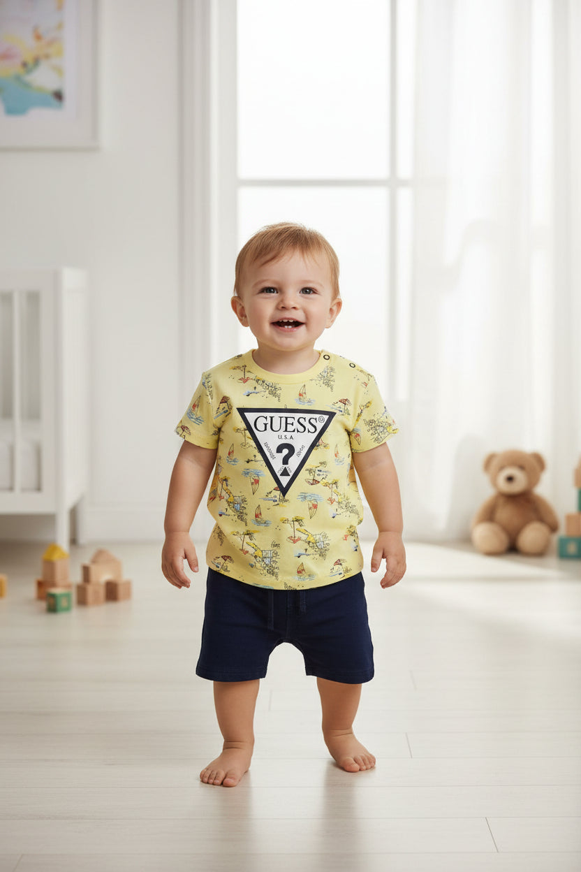 SET T-SHIRT + KNIT DENIM PANT