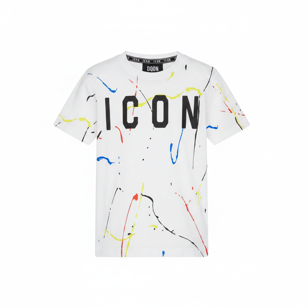 Icon T-Shirt Bianca con Logo