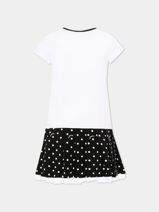 Vestito multicolor per bambina con strass