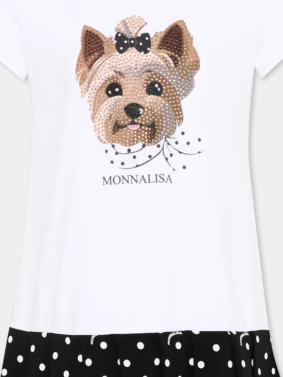 Vestito multicolor per bambina con strass