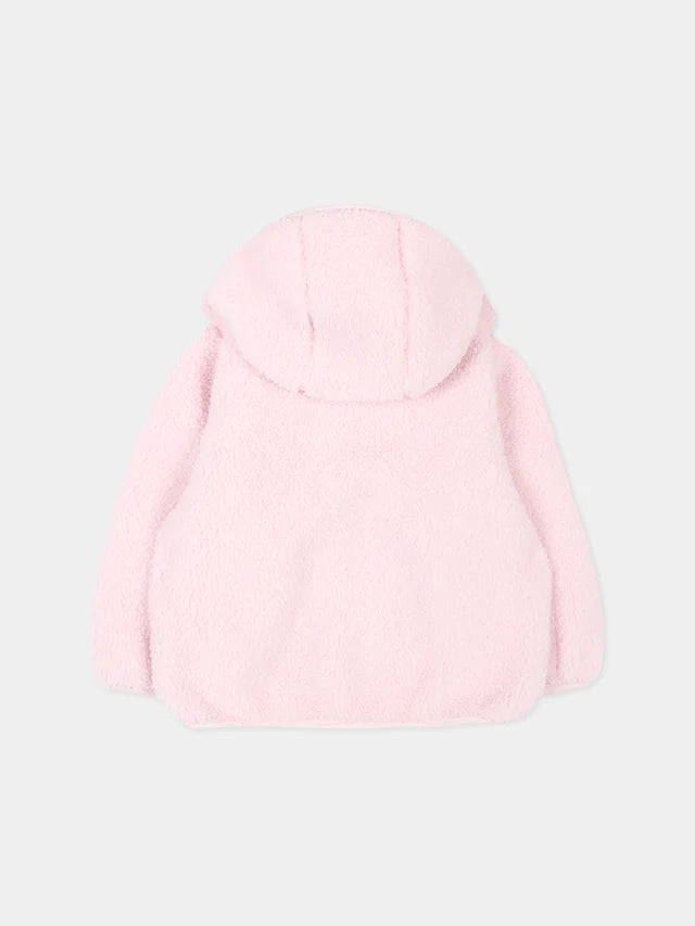 Ecopelliccia rosa Janne Polar per neonata con logo K-Way