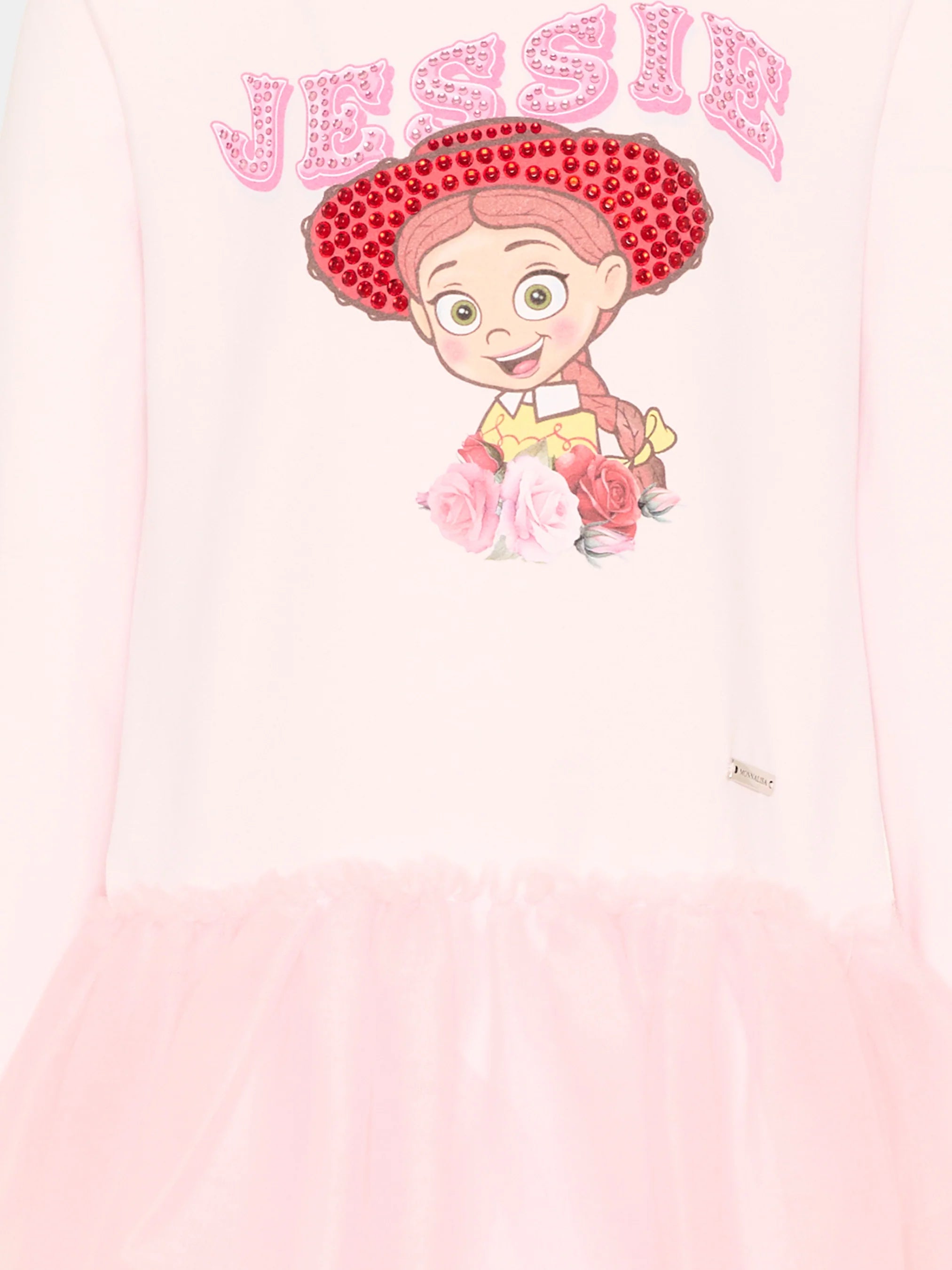 Monnalisa Vestito rosa con tulle per bambina con Jessie di Toy Story