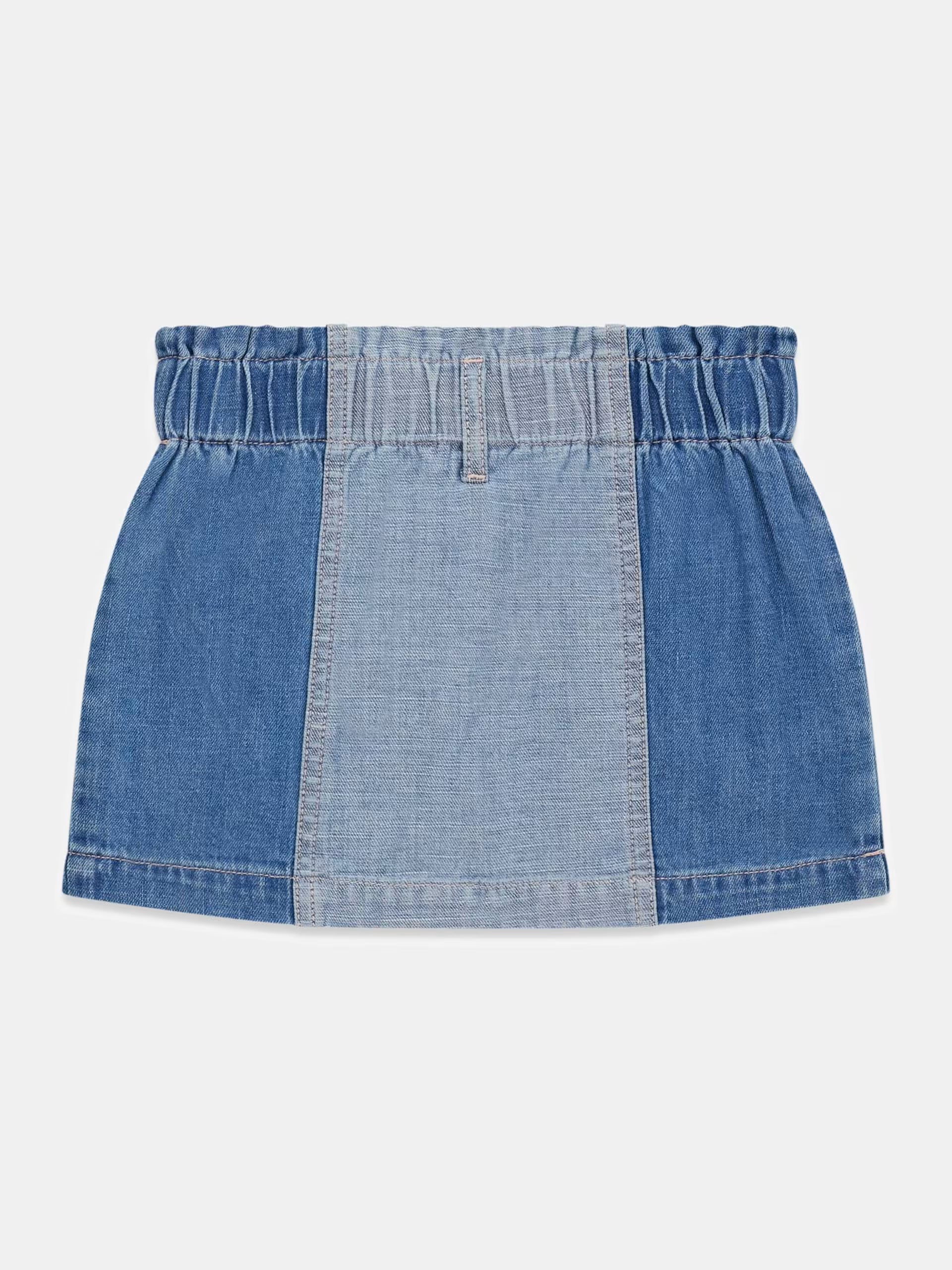 Gonna mini in denim ricamata