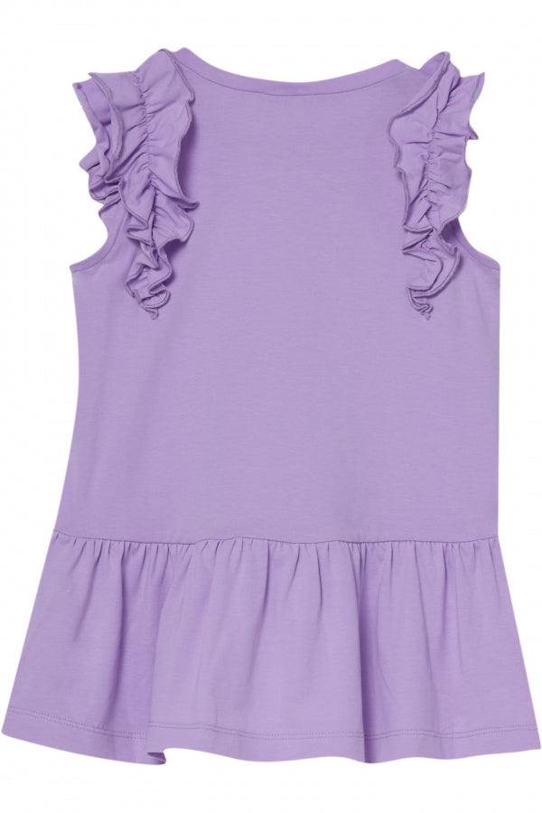 ABITO SENZA MANICHE CON VOLANT