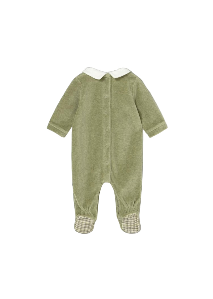 Pigiama ciniglia con colletto neonato