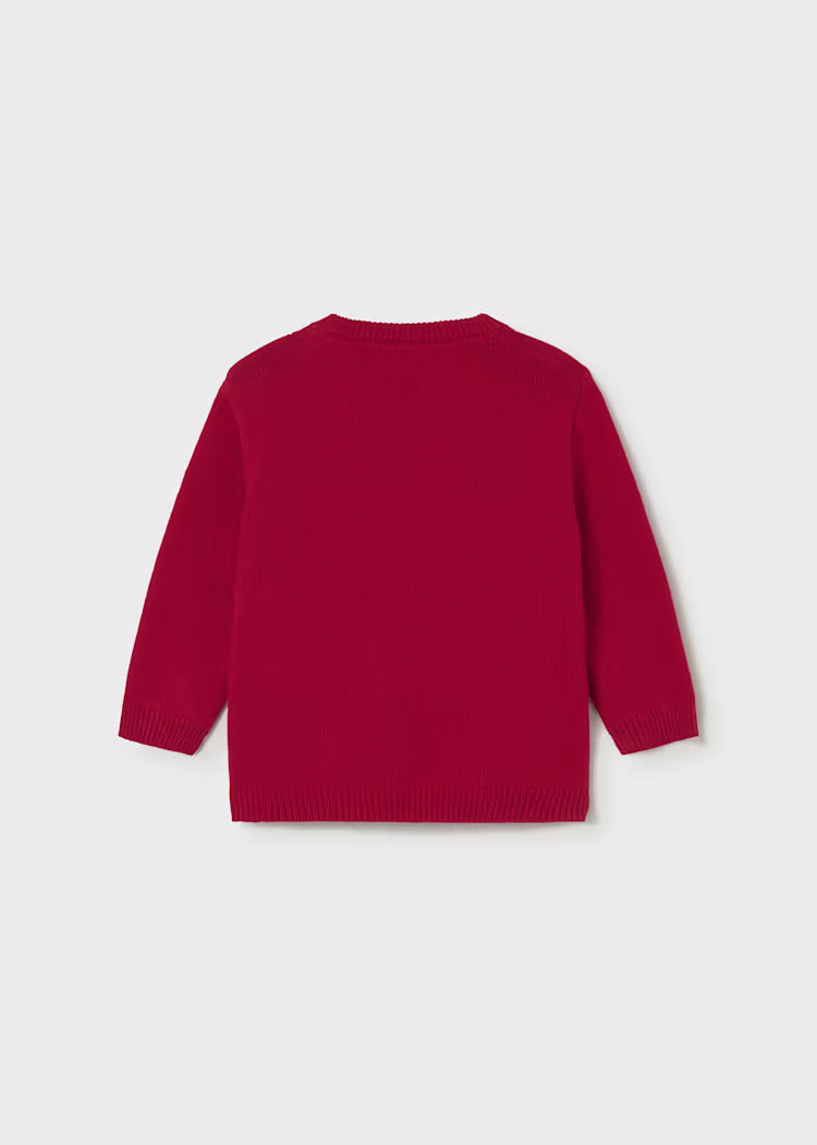 Mayoral baby sweater with shoulder buttons.