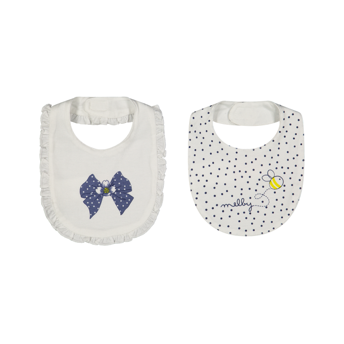 Confezione doppia bavaglini per neonata