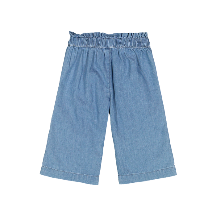 Pantalone lungo in chambray per neonata