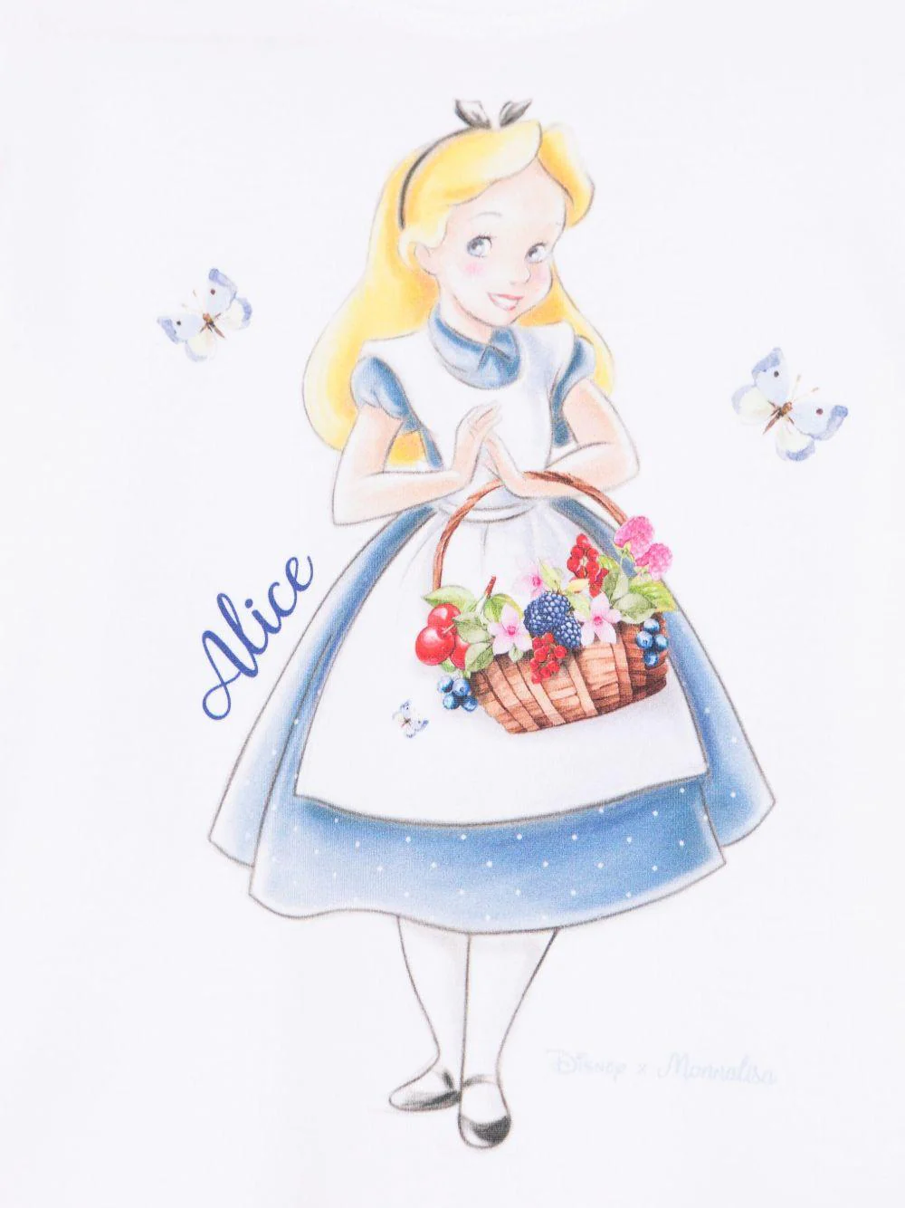 T-shirt per bambina Monnalisa bianco con stampa grafica x Disney