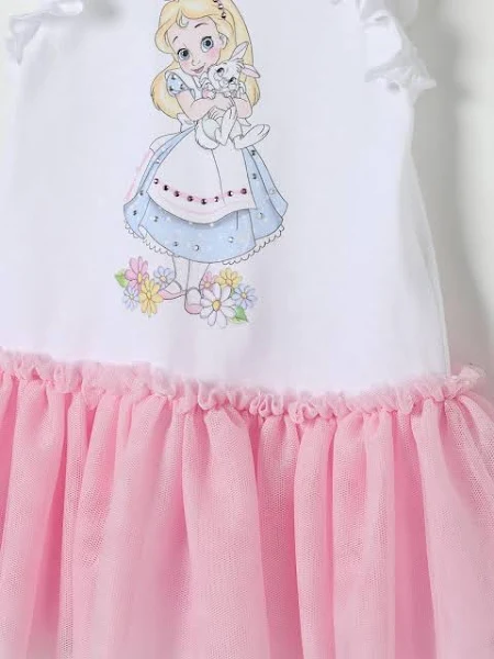 Monnalisa vestito bianco neonata in cotone