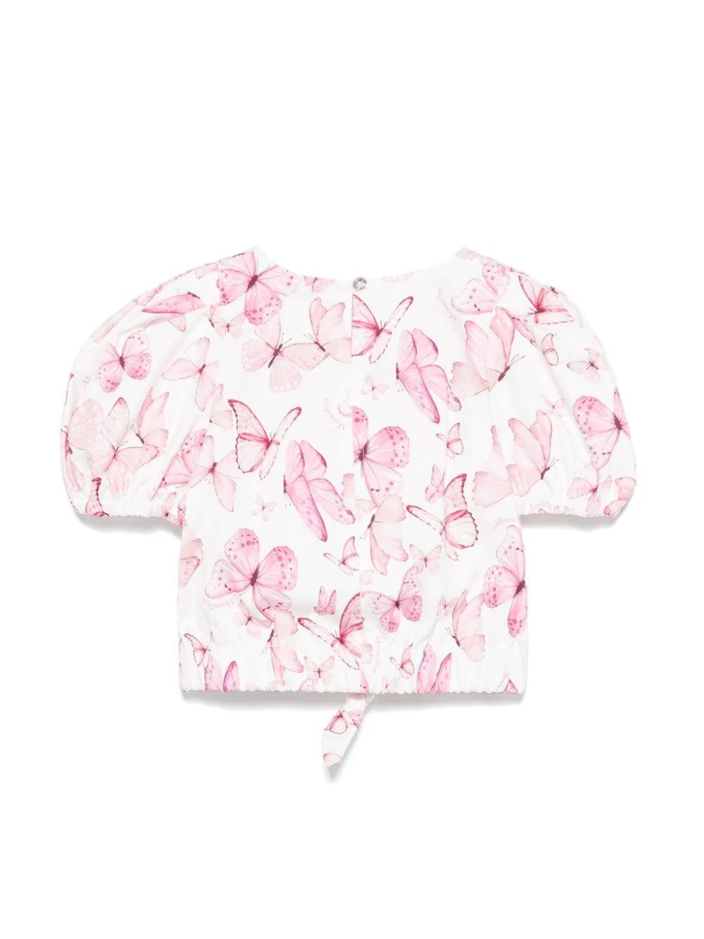 Top in raso con stampa farfalle Monnalisa