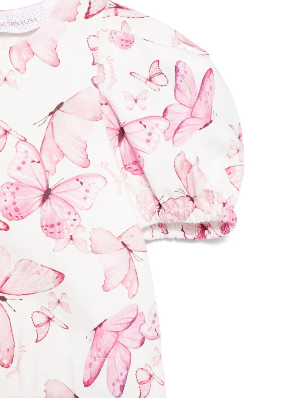 Top in raso con stampa farfalle Monnalisa