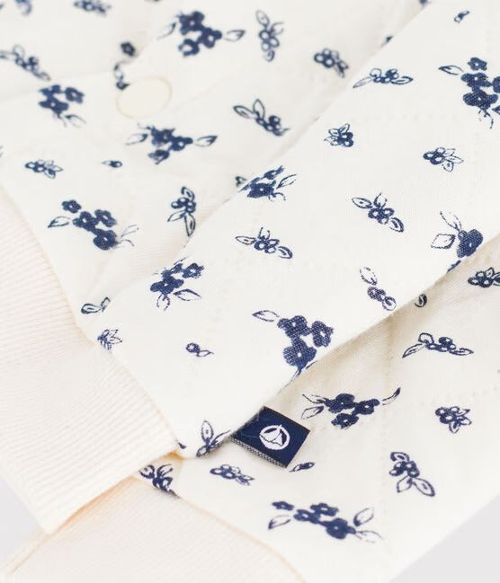 CARDIGAN IN COTONE CON STAMPA A FIORI NEONATA