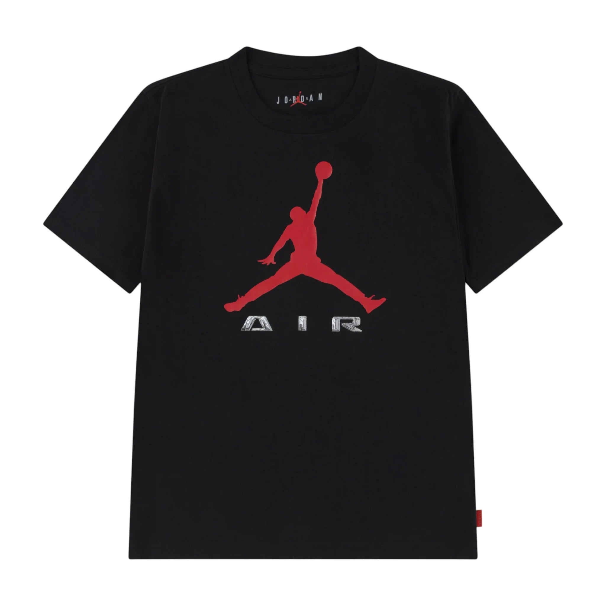 T-shirt Jordan nera per bambino con logo
